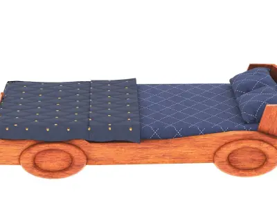 Kids Bed Low-poly 3D model