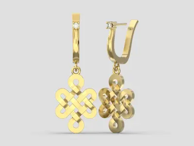 ER 153 Earring in ornament 3D print model