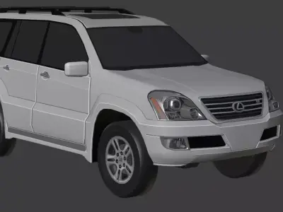 2006-2009 Lexus GX470 3D model Game Ready Low-poly 3D model
