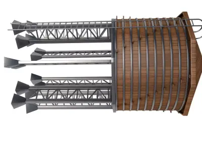 Wooden Water Tower  3D model