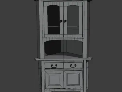 Cabinet Collection chest of drawers Low-poly 3D model