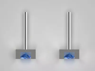 Modern Design Sapphire Stud stl Earrings Model 3D print model