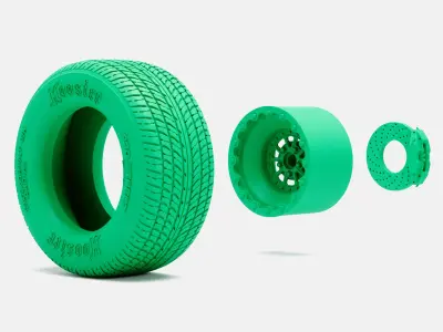 15x10 Sander 752 Wheel Hoosier Pro Street Tire 3D print model