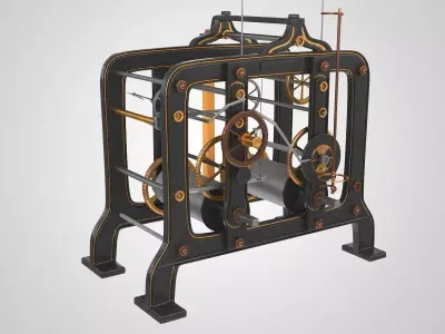Tower Clock Mechanism 3D model