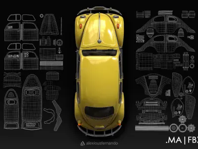 Beetle Car - 3D Model 3D model