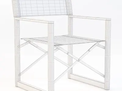 Director Outdoor Aluminum Armchair 3D model