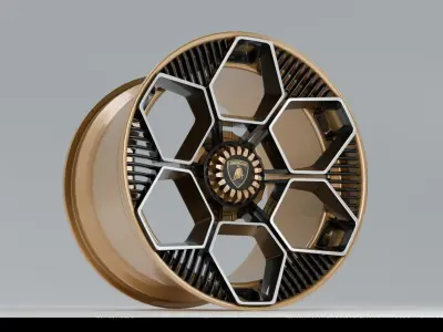 Lamborghini Vision Wheel Free low-poly 3D model
