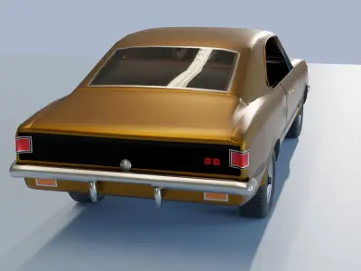 Chevrolet Opala 1972 Blend FBX OBJ Low-poly 3D model