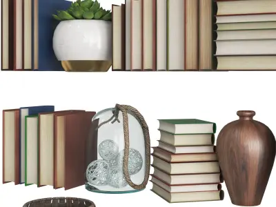 Retro Books 3D model