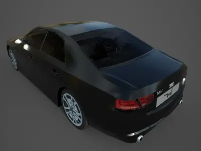Audi A8 Low-poly 3D model