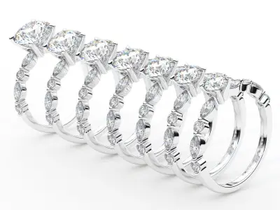 Versailles Diamond Ring 3D print model
