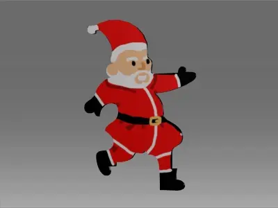 Hooohohoooo Xmas 2d Decoration Pack Low-poly 3D model