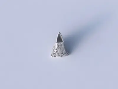 Vase grounded tipping triangle with dense organic lattice 3 3D print model