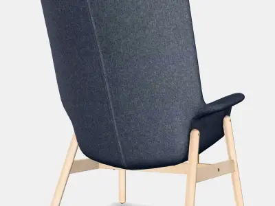 VEDBO High back armchair Low-poly 3D model purchase