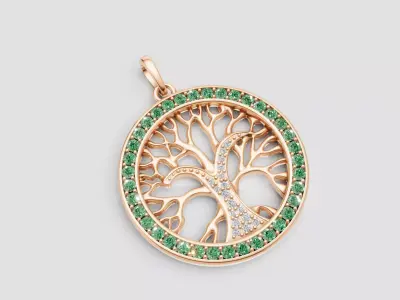 Tree of Life Pendant  Luxury 3D Printable Jewelry Model  3D print model