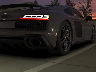 Audi R8 Low-poly 3D model