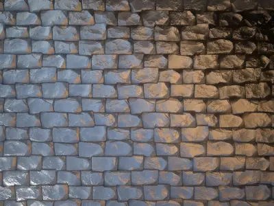 Rock Pavement Low-poly 3D model