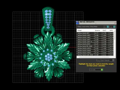 FLOWER LUXURY PENDANT 3D PRINTABLE MODEL 3D print model