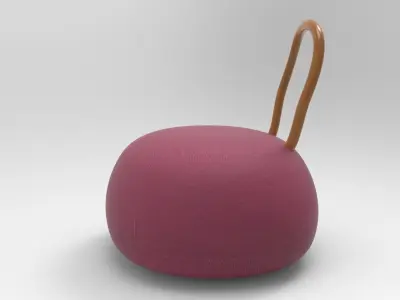 Baly Pouf Low-poly 3D model