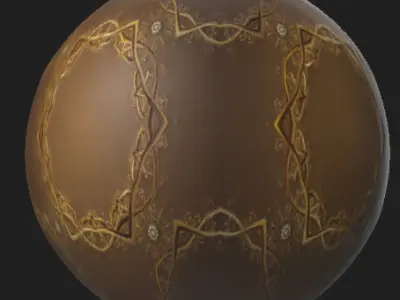 Vintage golden doodles Surface PBR Texture Texture Texture