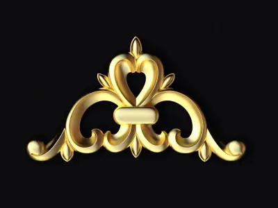 Central decor ornament for furniture 3D model order