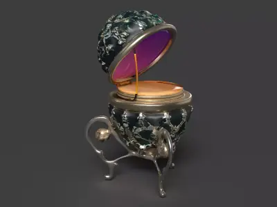 Russian  Faberge egg  Low-poly 3D model