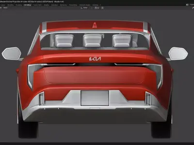 Kia k4 sedan 2025 Low-poly 3D model