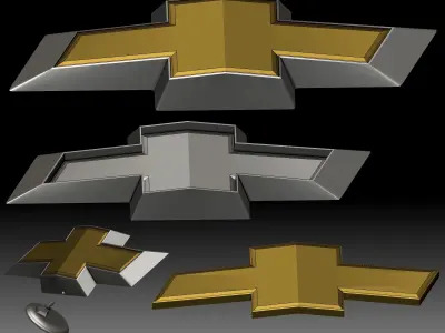 Chevrolet logo car brand for 3D printer or CNC router 3D print model