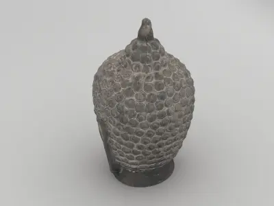Buddha Head Statue 003 3D model
