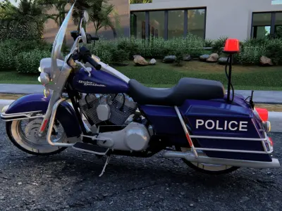 Police Harley Davidson 3D model