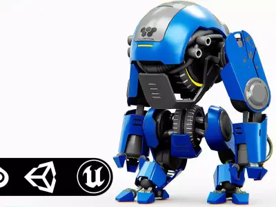 NEMO FIGHTER BOT Rigged for Unreal Engine - Unity - MIXAMO 3D model