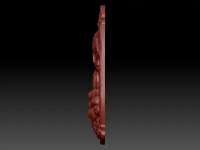 A child with apples 3D print model