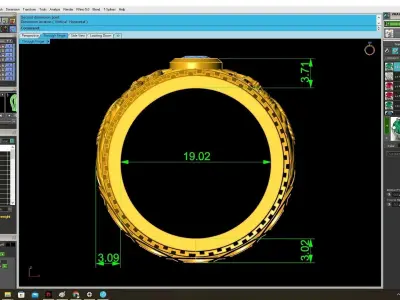 Luxury Greek Coin Eagle Ring for Men 3D Model 4002 3D print model
