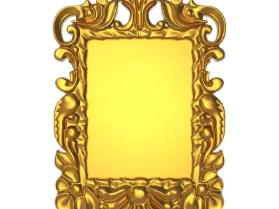 carved frame 3D model