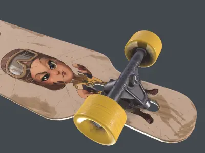 LowPoly longboard Low-poly 3D model