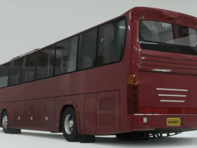 Bus Daewoo BX212 Low-poly 3D model