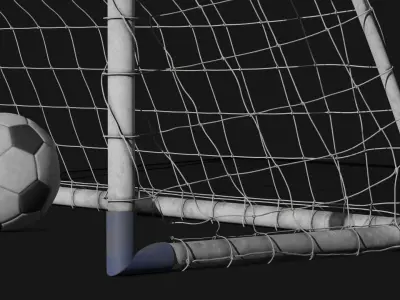 Soccer goall - Soccer ball 3D model