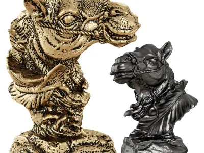 Camel Head Statue 3D model