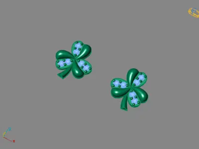 Kid Earrings 7 3dm stl file 3D print model
