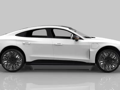 Modern Sedan Car 3D model