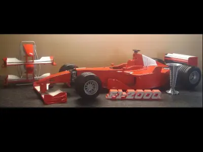 FERRARI F2000 - STL FILES 3D print model