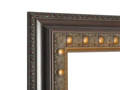 Rectangle Wood Mirror 3D model