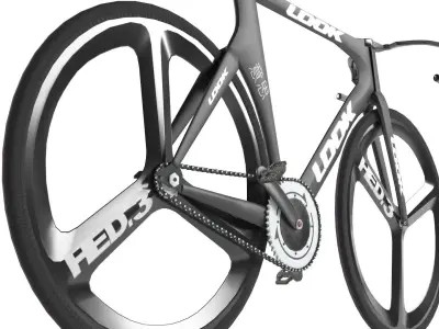 Road Bike Look Low-poly 3D model
