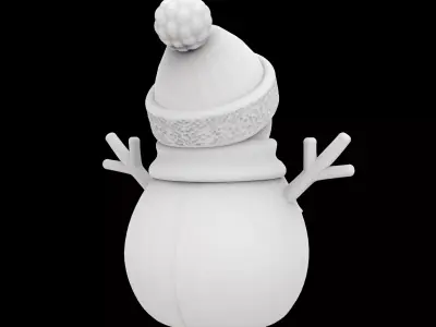 Cute Snowman Figurine 3D Printable Model 3D print model