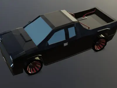 GMC Pickup Lowpoly Car Low-poly 3D model