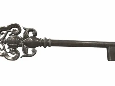 Skeleton ornamental key 5 3D model