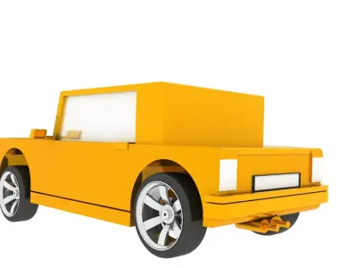 cartoon car rig model 3D model