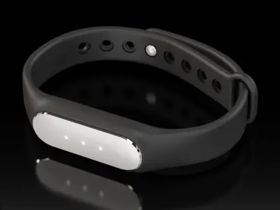 Xiaomi Mi Band Pulse 1S fitness activity tracker Low-poly 3D model
