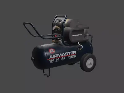 Air compressor PBR Low-poly 3D model