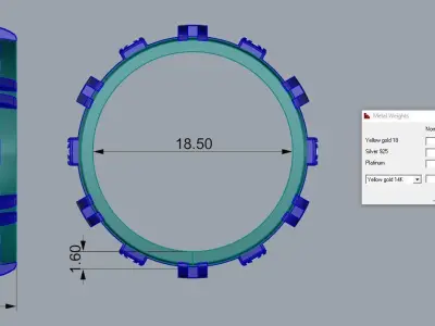 Jewelry Ring Gold 3D print model